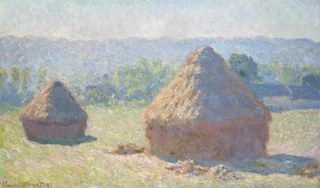 Haystacks, End of Summer by Claude Monet — complete composition