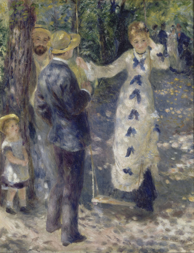The Swing by Pierre-Auguste Renoir — complete composition