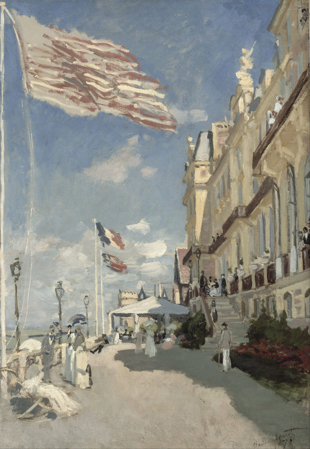 Hôtel des Roches Noires, Trouville by Claude Monet — complete composition
