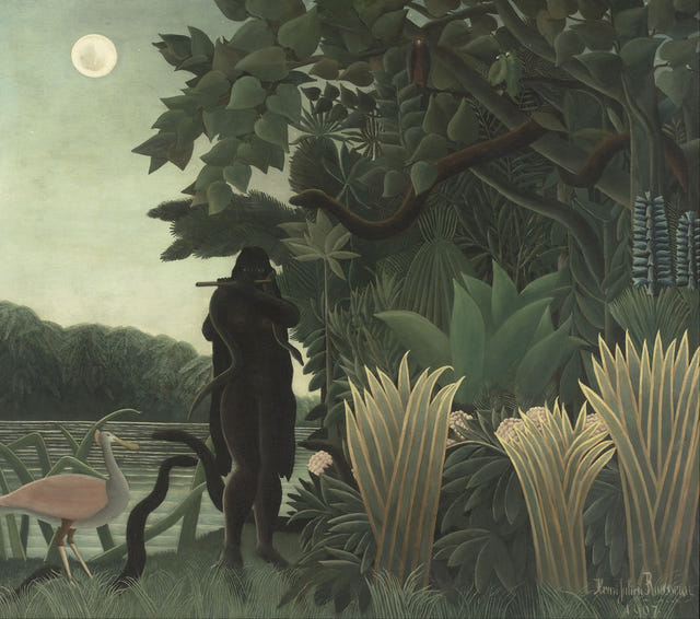 The Snake Charmer by Henri Rousseau — complete composition