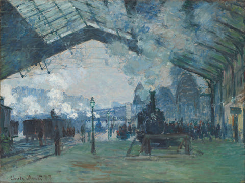 Arrival of the Normandy Train, Gare Saint-Lazare by Claude Monet — complete composition