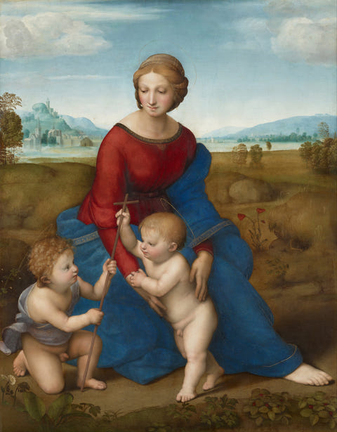 Madonna in the Meadow by Raphael — complete composition