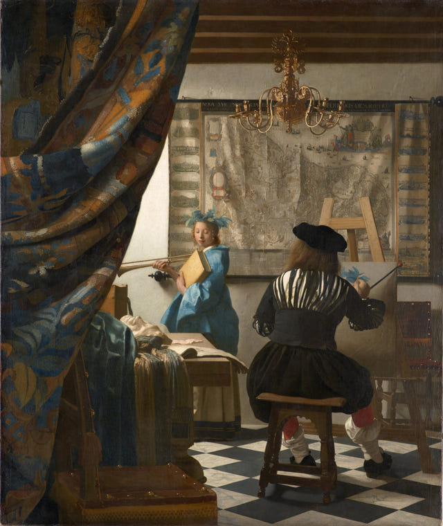 The Art of Painting by Johannes Vermeer — complete composition