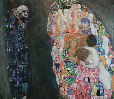 Death and Life by Gustav Klimt — complete composition