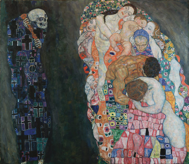 Death and Life by Gustav Klimt — complete composition