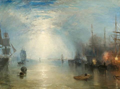 Keelmen Heaving in Coals by Moonlight by J. M. W. Turner — complete composition