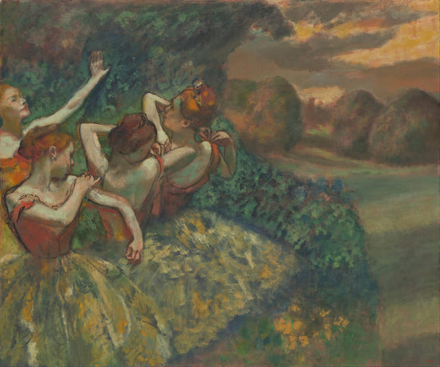 Four Dancers by Edgar Degas — complete composition