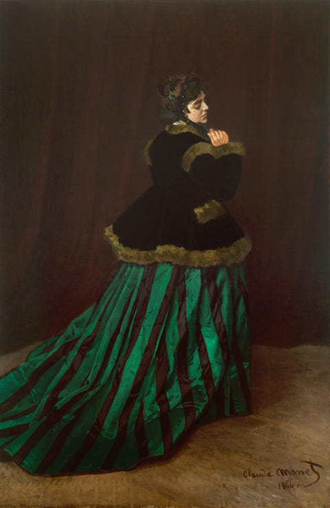 Camille (The Woman in the Green Dress) by Claude Monet — complete composition