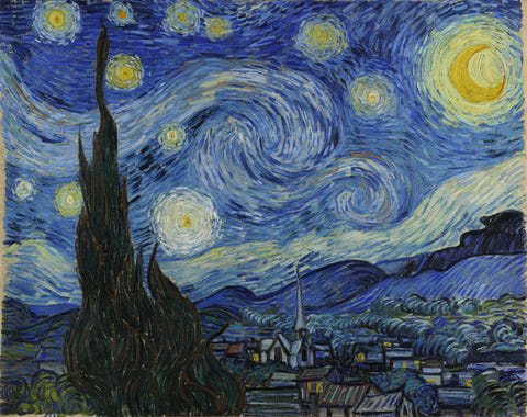 The Starry Night by Vincent van Gogh — complete composition