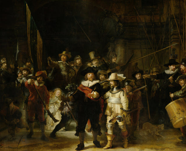 The Night Watch by Rembrandt van Rijn — complete composition