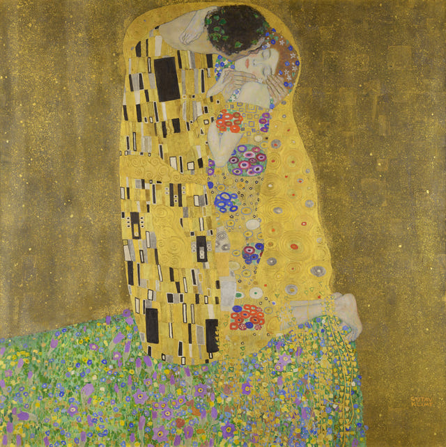 The Kiss by Gustav Klimt — complete composition