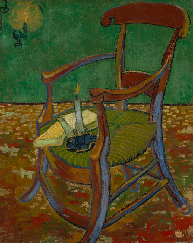 Gauguin’s Chair by Vincent van Gogh — complete composition