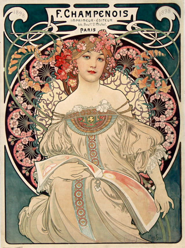 F. Champenois Imprimeur-Éditeur by Alphonse Mucha — complete composition