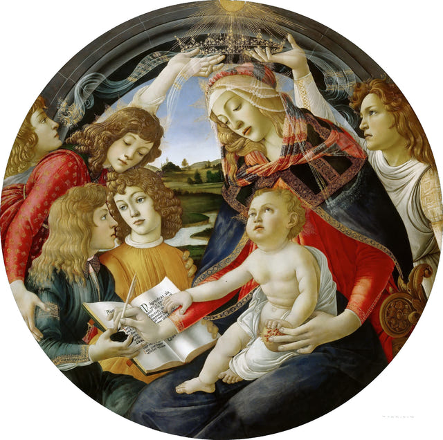 Madonna of the Magnificat by Sandro Botticelli — complete composition