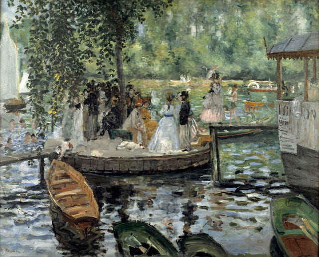 La Grenouillère by Pierre-Auguste Renoir — complete composition