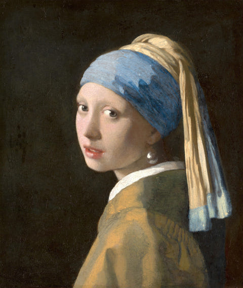 Girl with a Pearl Earring by Johannes Vermeer — complete composition