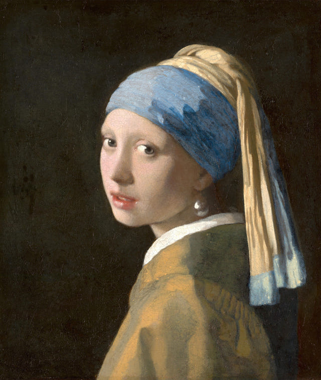 Girl with a Pearl Earring by Johannes Vermeer — complete composition