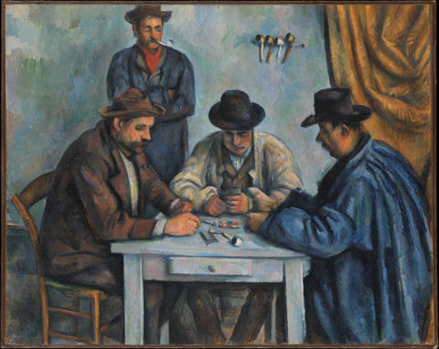 The Card Players by Paul Cézanne — complete composition