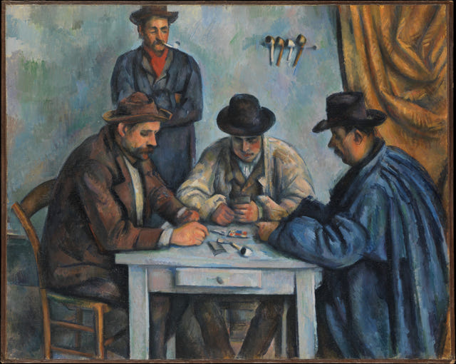 The Card Players by Paul Cézanne — complete composition