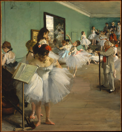 The Dance Class by Edgar Degas — complete composition