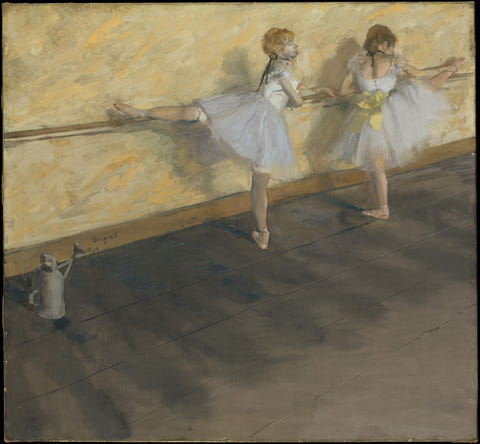 Dancers at the Barre by Edgar Degas — complete composition