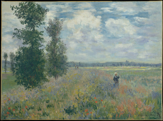 Poppy Fields near Argenteuil, 1875 by Claude Monet — complete composition