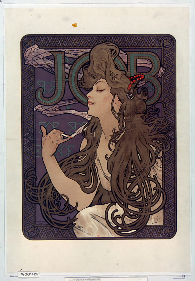 Job by Alphonse Mucha, complete composition