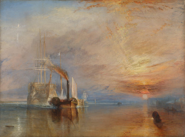 The Fighting Temeraire by J. M. W. Turner — complete composition