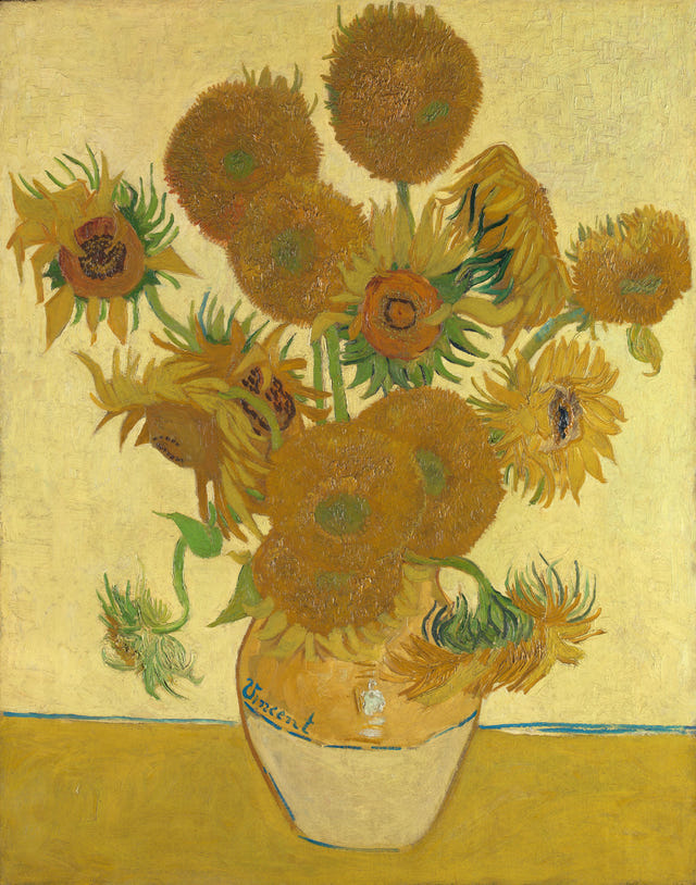 Sunflowers by Vincent van Gogh — complete composition