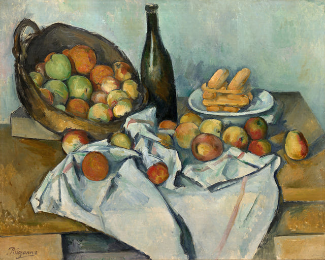 The Basket of Apples by Paul Cézanne, complete composition