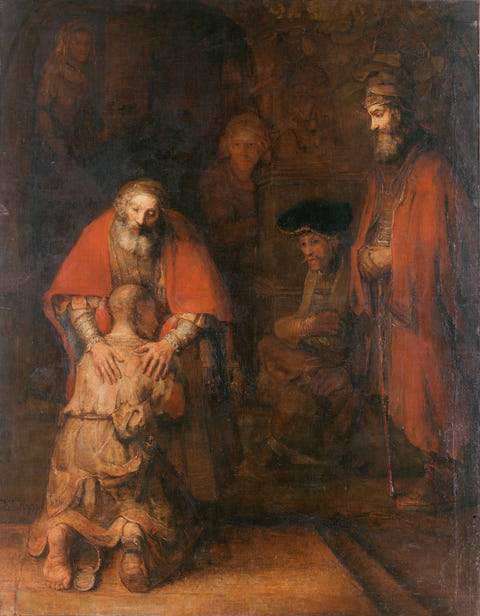 The Return of the Prodigal Son by Rembrandt van Rijn — complete composition