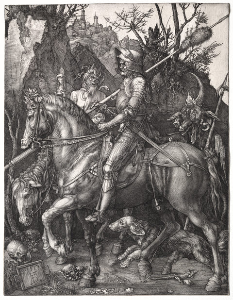 Knight, Death and the Devil by Albrecht Dürer — complete composition