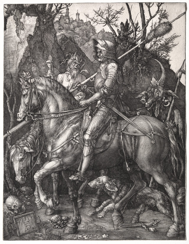Knight, Death and the Devil by Albrecht Dürer — complete composition