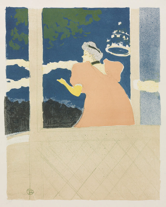 Aux Ambassadeurs by Henri de Toulouse-Lautrec — complete composition