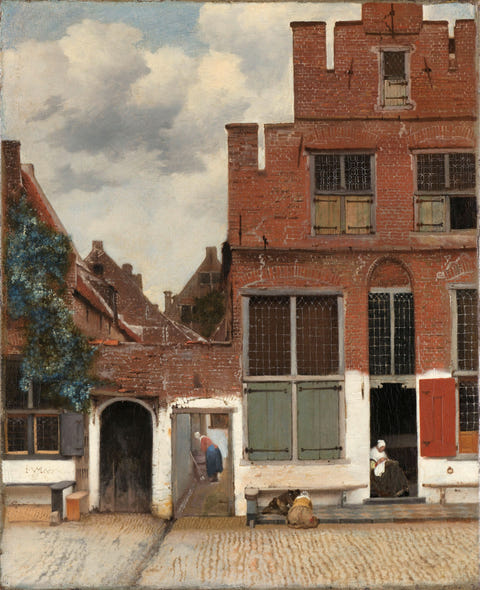 The Little Street by Johannes Vermeer — complete composition