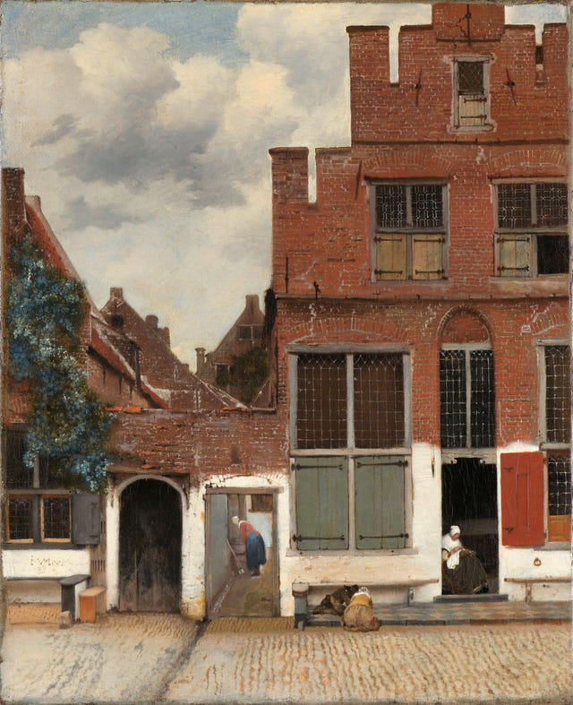 The Little Street by Johannes Vermeer — complete composition