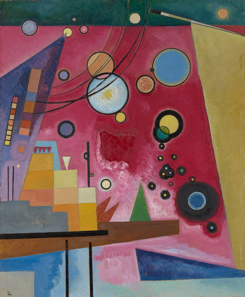 Heavy Red by Wassily Kandinsky — complete composition