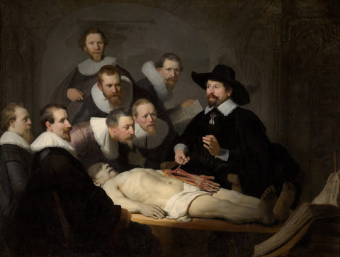 The Anatomy Lesson of Dr Nicolaes Tulp by Rembrandt van Rijn — complete composition