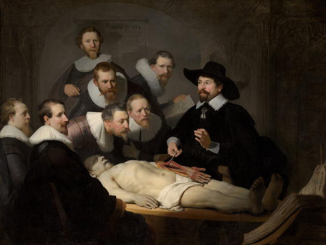 The Anatomy Lesson of Dr Nicolaes Tulp by Rembrandt van Rijn — complete composition