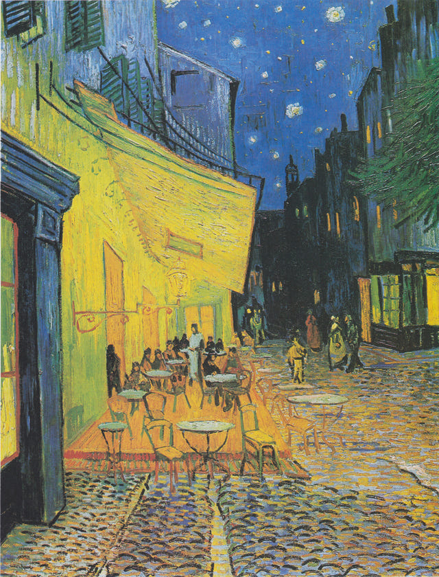 Café Terrace at Night by Vincent van Gogh — complete composition