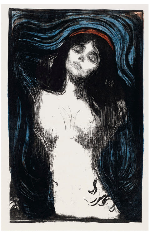 Madonna — Lithograph by Edvard Munch — complete composition