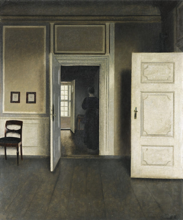 Interior, Strandgade 30 by Vilhelm Hammershøi — complete composition