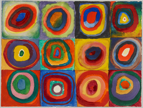Wassily Kandinsky — Colour Study: Squares with Concentric Circles Print