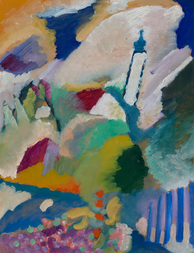 Murnau with Church I by Wassily Kandinsky — complete composition