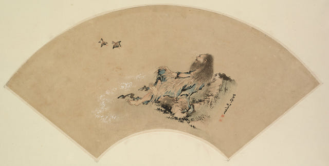Risshi by the Sea Watching Birds by Katsushika Hokusai
