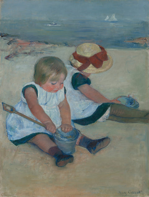 Children Playing on the Beach by Mary Cassatt