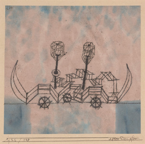 Old Steamboat by Paul Klee — complete composition