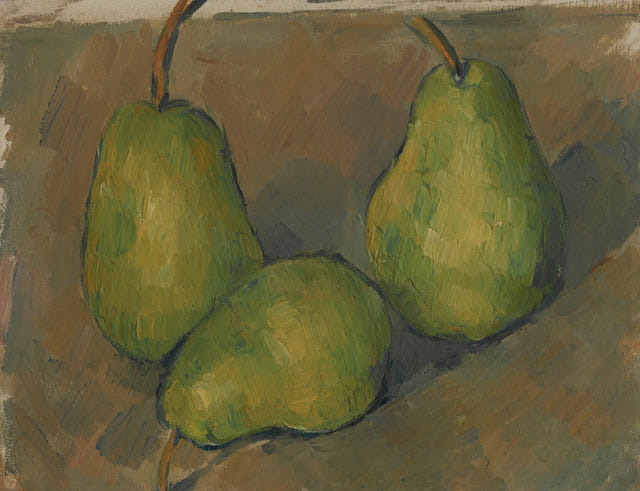 Three Pears by Paul Cézanne — complete composition