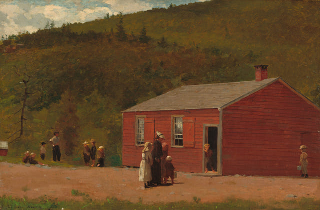School Time by Winslow Homer — complete composition