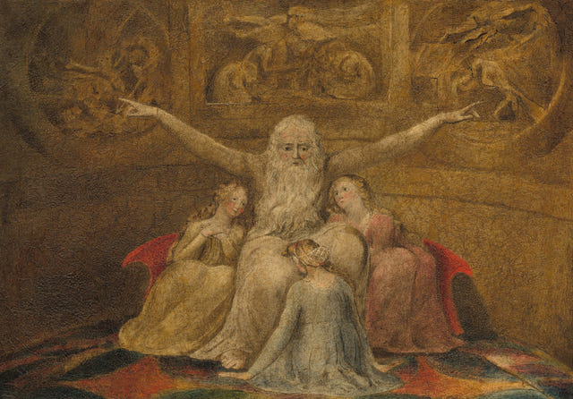 William Blake — Job and His Daughters